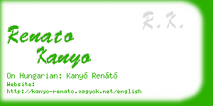 renato kanyo business card