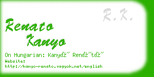 renato kanyo business card